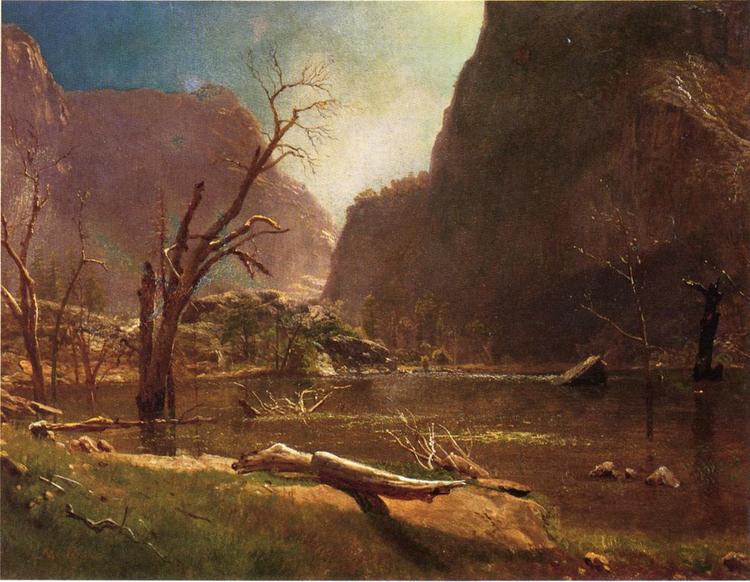 Albert Bierstadt Painting Hatch Hatchy Valley, California